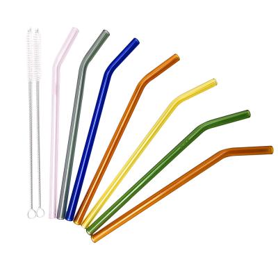 China SGS Borosilicate het Vriendschappelijke Glas die van Eco van het Glasstro Straw Set drinken Te koop