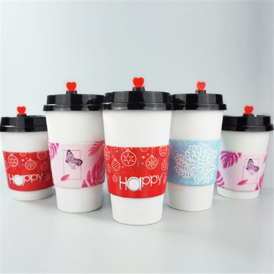 China Single Wall White Eco friendly Insulated Disposable Double Wall Paper Cups / Cell Phone Card Sleeves for sale