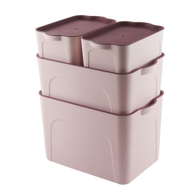 China New Design Toy Plastic Storage Box High Quality Four-piece Color Stocked Plastic Storage Box With Separation for sale