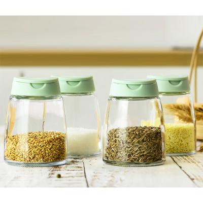 China 2021 Viable Wholesale Kitchen Spice Storage Seasoning Tank Bottle Glass Condiment Jar for sale