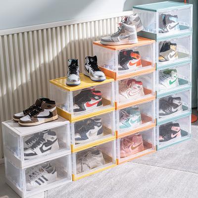 China Modern Custom Clear Plastic Shoe Rack Home Storage Cabinet Shoe Rack Foldable Plastic Shoe Rack for sale