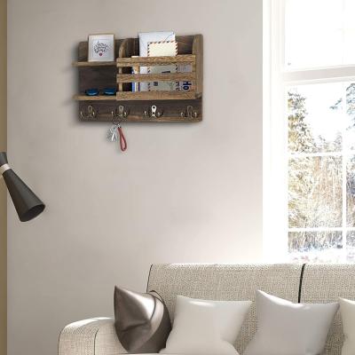 China Indoor Wall Shabby Chic Shelf Storage Furniture Wall Mounted Shelf Wall Shelf Storage Hanging Wooden Rack for sale