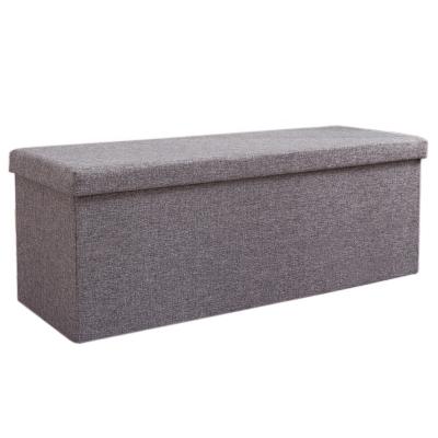 China Amazon Hot Sale Space Saving Foldable Cotton and Canvas Folding Storage Stool Benches for Household Storage Organization for sale