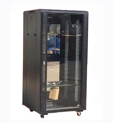 China Wholesale 19inch 32U Steel Network Cabinet Rack Server Cabinet Glass Door Mesh Door Optional for sale