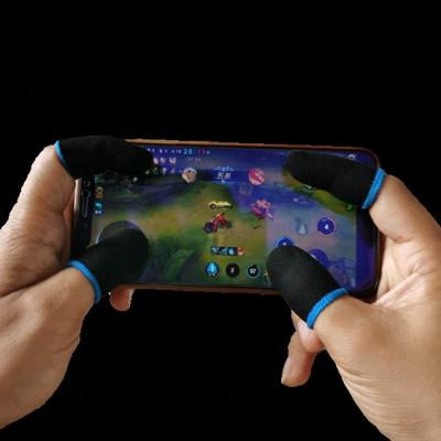 China Touch Buttons Professional Touch Screen Inches Sweetproof Fingertips Mobile Phone Gaming Carbon Finger Sleeve For Joystick Game Controller for sale