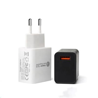 China Mobile Phone US EU R-U Power Adapter Plug 18W 9V 12V Smart Travel Home Cell Phone Fast Charging QC3.0 Wall Fast Charger for sale