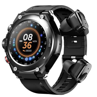 China 2022 MP3 playback BT call function 2 in 1 GPS smartwatch music reloj wireless earbuds T92 earbuds smart watch for sale