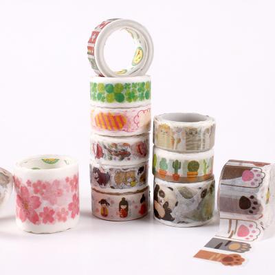 China Cartoon Waterproof Wholesale Paper Tape Pattern Special Washi Tape For DIY Craft Scrapbook Journal Supplies for sale