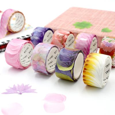 China Decorative Decorative Sticker Tape Decals, DIY Flower Petal Customized Printed Washi Tape For Scrapbooking for sale