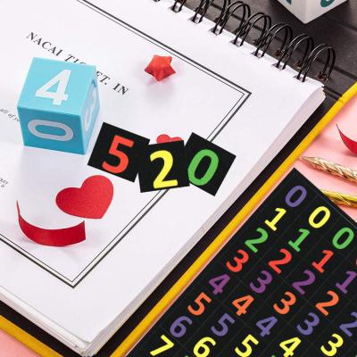 China Decorative Sticker Laptop Stickers Vinyl Numbers Custom Sticker Sheets, Glitter Letter Alphabet Stickers for School for sale