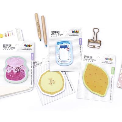 China Custom Logo Self Adhesive Sticky Notes Similar Reusable Postit Note, Multicolor Cute Cartoon Memo Pad for sale