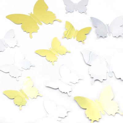 China Realistic wedding home decoration wall sticker butterfly WALL STICKER pvc 3d adhesive wall decals sticker for sale