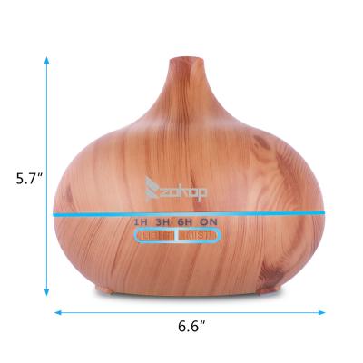 China ZOKOP 500ml Household Essential Oil Aroma Air Aromatherapy Diffuser Cool Mist LED Remote Control for sale