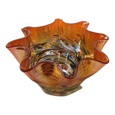 China Glass FREEFORM BOWL Orange Soup PP Bowl Disposable Plastic Sushi Salad Bowl For Wedding Party And Picnic for sale