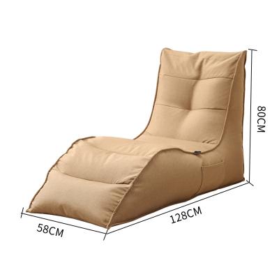 China Foldable S Shape Cotton Canvas Fabric Bean Bag Chair Indoor Folding Chair, New Design Bean Bag Sofa Lounger for sale