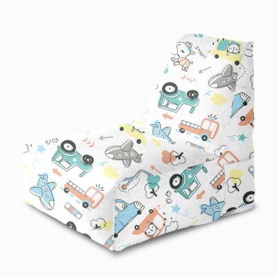 China Foldable Cartoon Printable L Shape Folding Bean Bag Chair, Junior Kids Bean Bag Recliner for sale