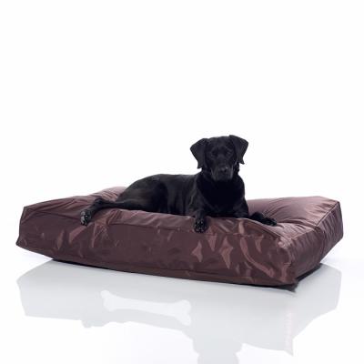 China Brown Portable Travel Waterproof Polyester Fabric Beanbag Dog Bedding, Pet Cushion for sale