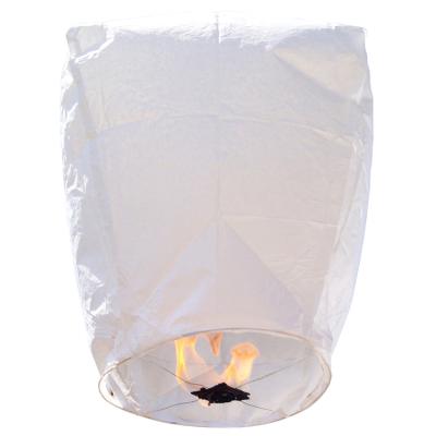 China Kongming Environmental PURE WHITE Flame Retardant Biodegradable Custom Chinese Fly Print 100 Europe Sky Paper Lantern for sale