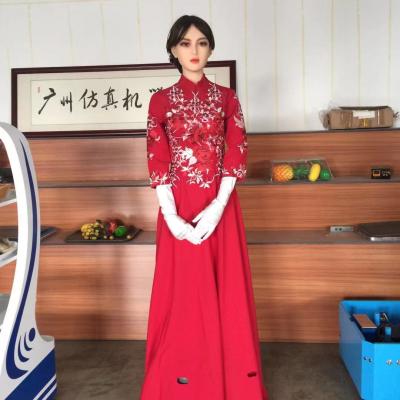 China Restaurant Assistant Meeting Place Guide Waitress Humanoid Intelligent Robot Costume Activity Cosplay Model Doll for sale