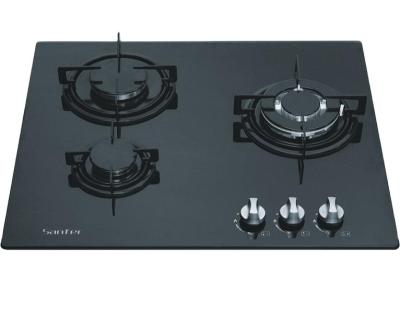 China Hotel 60cm cooktop with 3 burners gas hob kitchen stove for sale