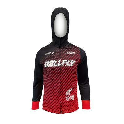 China Rollfly Breathable Sublimation Long Sleeve OEM Running Workout Clothes Print Hooded Men's Jacket Autumn/Winter Top for sale