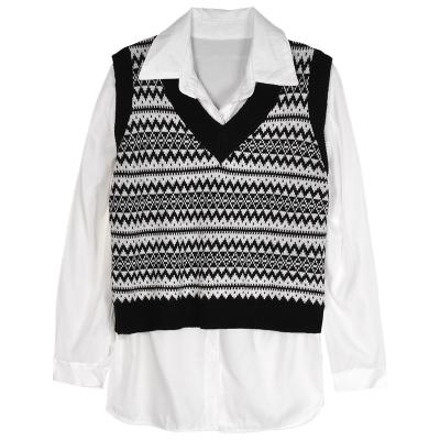 China Autumn Fashion Sweater Vest Women's Lap Over Knitted Vest Women's Top QUICK DRY for sale