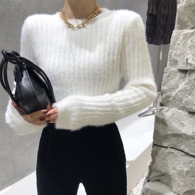 China QUICK DRY Slim Fit Imitation Mohair Plush Sweater Sweater Pullover External Wearing Sleeve Long for sale