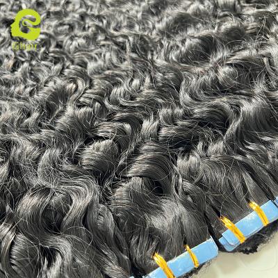 China Factory Wholesale Silky Straight Double Ended Remy Tape In Hair Extension 100% Invisible Virgin Wave Tape Hair Extension for sale