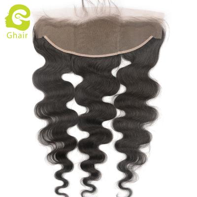 China 12A Ghair HD Straight Remy Human Hair 13x4 Lace Frontal Virgin Human Hair Headband for sale