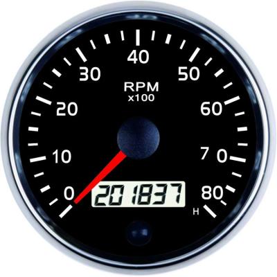 China 12V 24V 85mm 8000 RPM Universal Car Electronic Adjustable Tachometer 85mm for sale