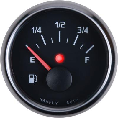 China Universal 52mm White and Amber Car Generator Fuel Gauge and Fuel Level Indicator HF-52-FL-01 for sale