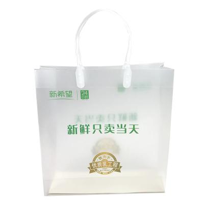 China 2022 New Recycled Materials Stylish Durable Food Shopping Bag Transparent Tote Bag With Handle for sale