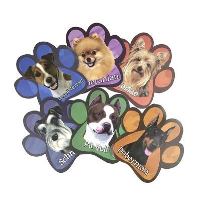 China Decoration The Hottest Selling Dog Footprint Dog Head Magnetic Fridge Sticker for sale