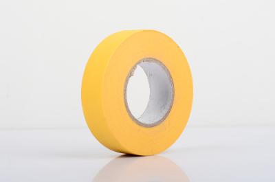 China Crepe Paper Material Yellow Masking Tape For Powder Spraying for sale