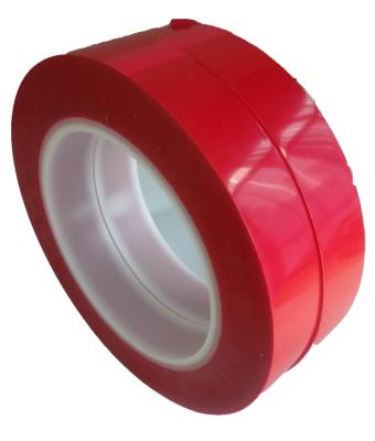 China 75um Thickness 55M Film Splicing Tape Red  Base Material For Label Printing for sale