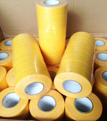 China Dark Yellow 100mil Small Core Crepe Paper Masking Tape For Painting Industry for sale