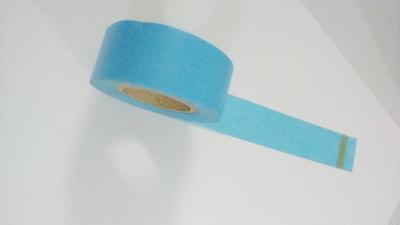 China Waterproof blue color crepe paper masking tape used in the ceiling repairing for sale