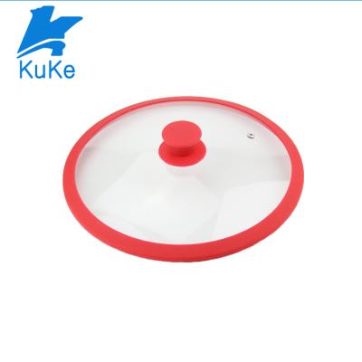 China Pot Sustainable Adjustable Lid With Silicone Rim for sale