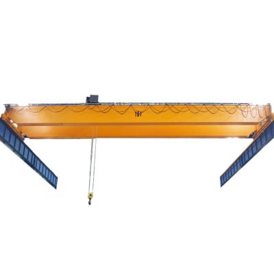 China Bridge Crane Hot Selling Rise 16 Tons 20m Double Girder Electric Overhead Moving Bridge Cranes With Europe Style Hosits In Workshop for sale