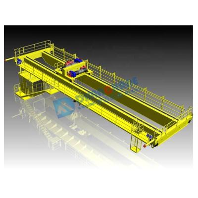 China A5 Bridge Crane Work Duty QD Model European Style 30 Ton 32/10 Ton Double Girder Traveling Crane Bridge Electric Overhead Crane For Sale for sale