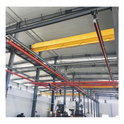 China Bridge Crane Hot Sale Large Lifting Heights Spans 1 Ton 13m KBK Double Girder Bridge Model Girder EOT Suspension Overhead Crane on 3 Tracks for sale