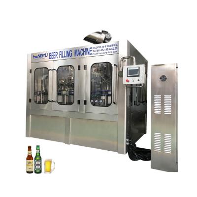 China Food/Beer Glass Bottle Automatic Beer Bottling Machine Bottle Filling Capping Capping Machine for sale