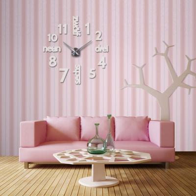 China Antique Style DIY CLOCK 3D Set Home Decoration Reloj De Wood Peeled 3D Wall Clock Large Frameless DIY 17# Stickers for sale