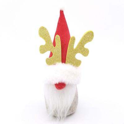 China 2022 Customer Handmade Plush Elk Reindeer Gnomes Stuffed Fabric Christmas Xmas Office Decorations Ornaments Small for sale