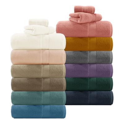 China Wholesale 100% Cotton QUICK DRY Good Absorb Red Customized Bath Towels Set For Bathroom Hotel Use for sale