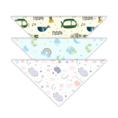 China Viable Factory Direct Bandana Drool Teething Wearable 100% Cotton Printed Custom Baby Bibs For Feeding for sale