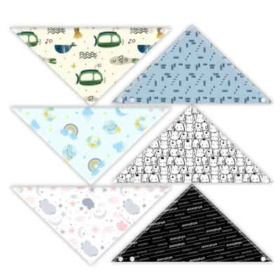 China 2021 Viable New Muslin Triangle Weaning Streams 100% Cotton Design Baby Novelty Bibs for sale