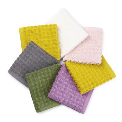 China Good Absorption Viable Wholesale Cheap 100% Cotton Dish Waffle Kitchen Towels For Home Use for sale