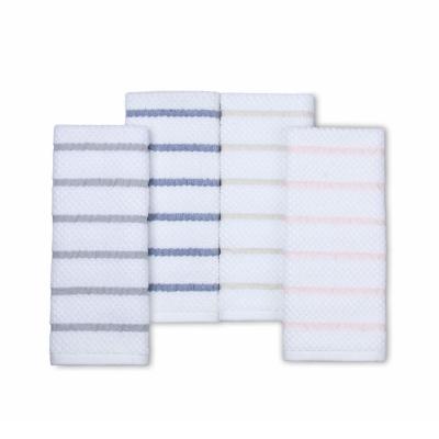 China High Quality Sustainable Popular Design Stripe 100% Cotton Dish Kitchen Towels for sale