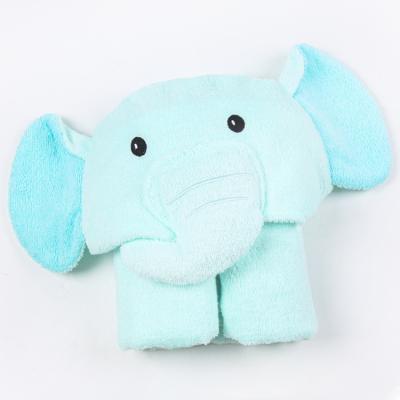 China Good Look Design Cartoon Elephant Baby Cute Animal Kids Hooded Bath Towels for sale